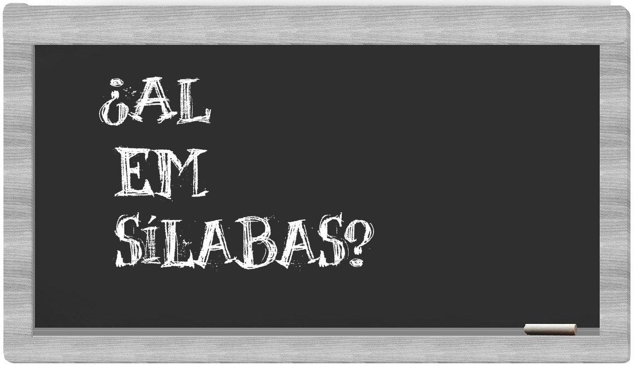 ¿Al en sílabas?