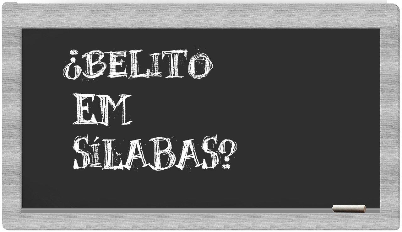 Belito in syllables