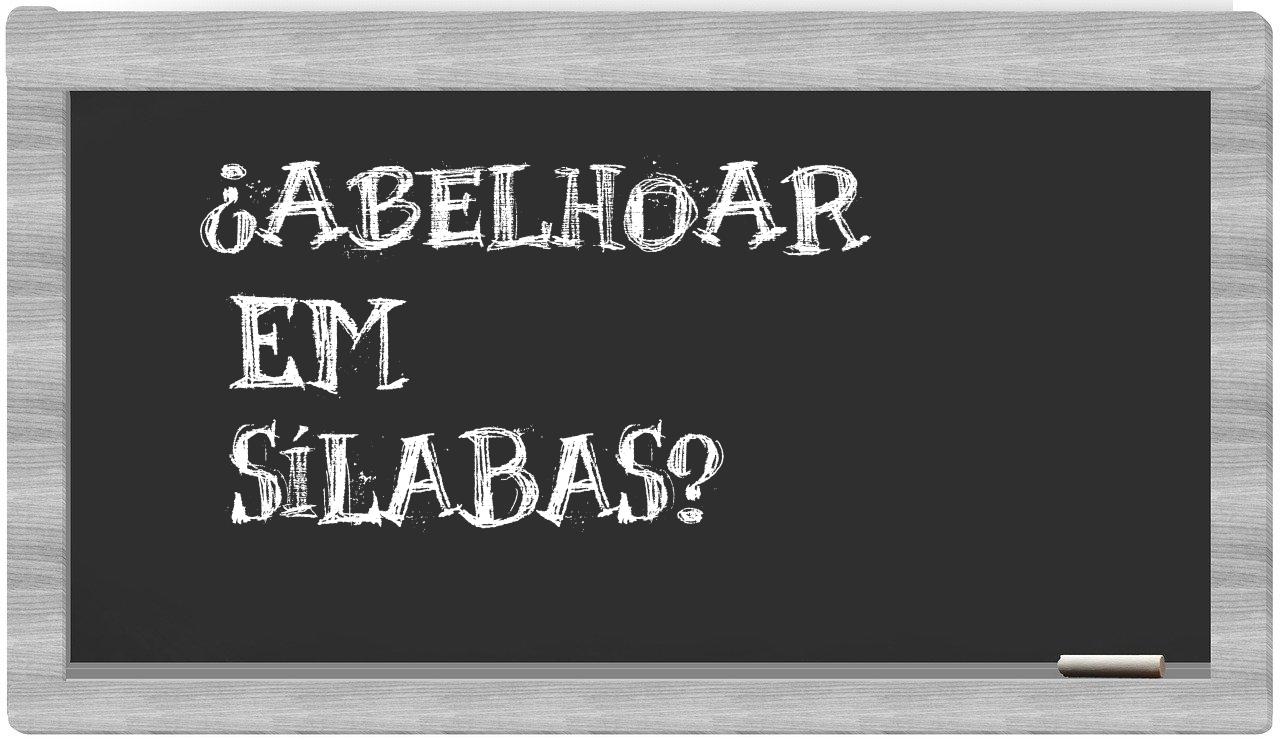 abelhoar in syllables
