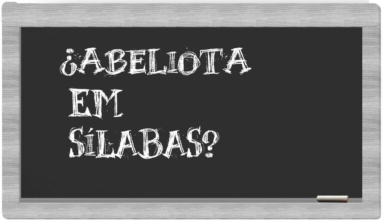 abeliota in syllables