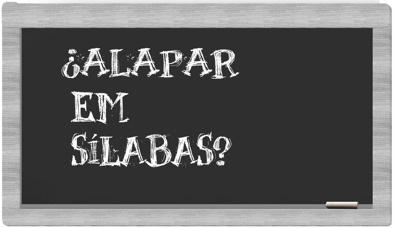 alapar in syllables