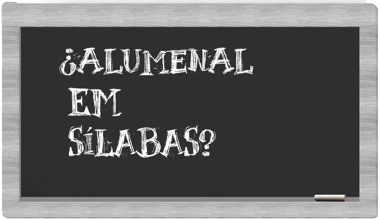 alumenal in syllables