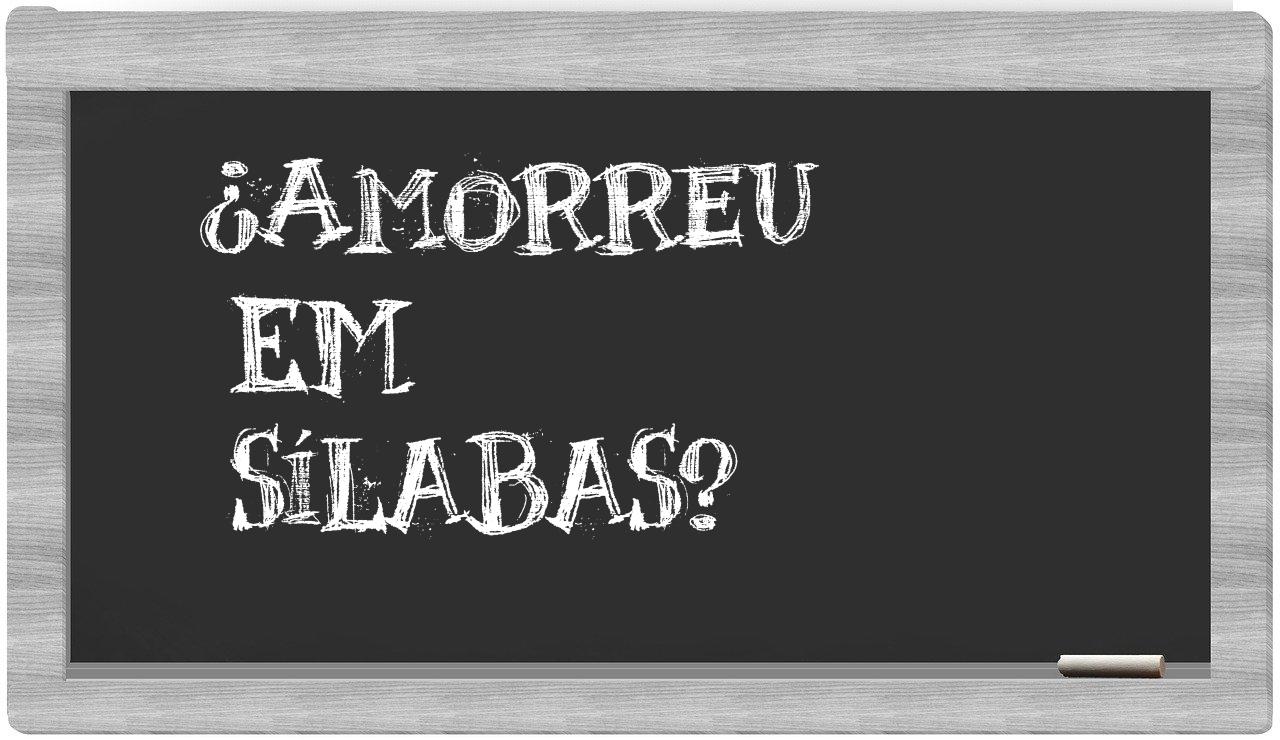amorreu in syllables