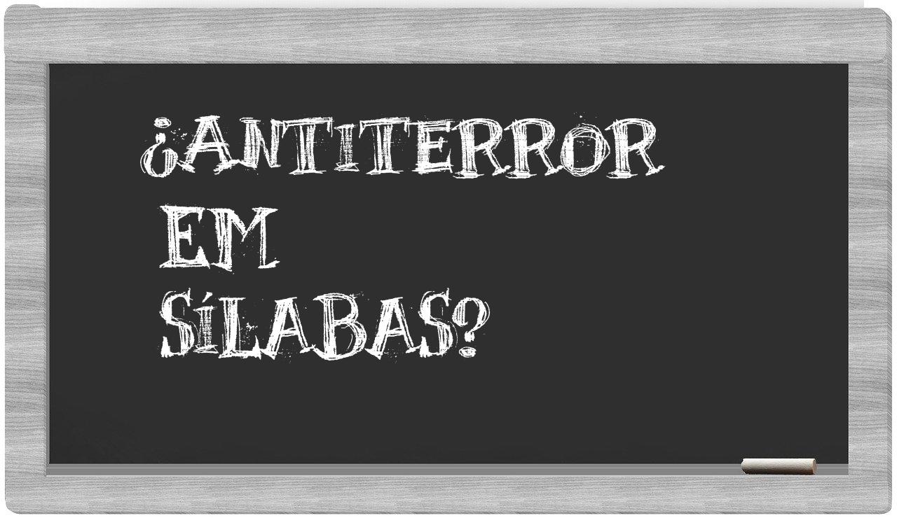 antiterror in syllables