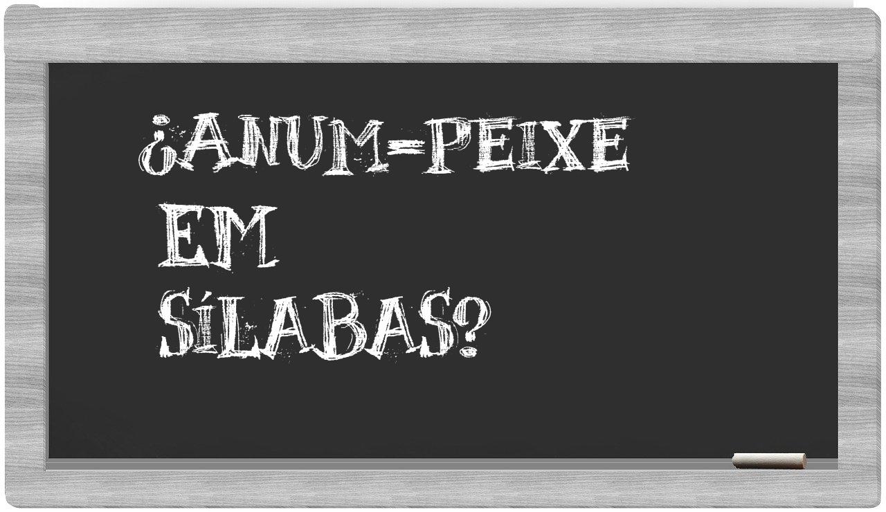 anum-peixe in syllables