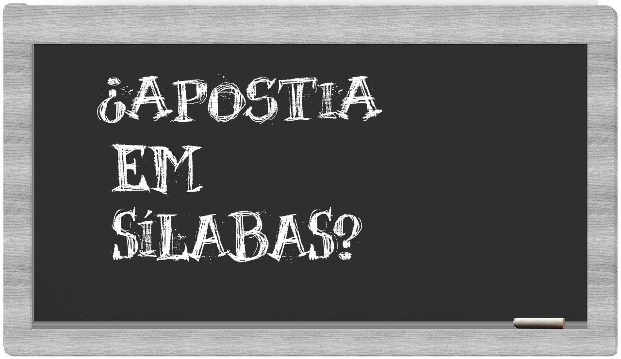 apostia in syllables