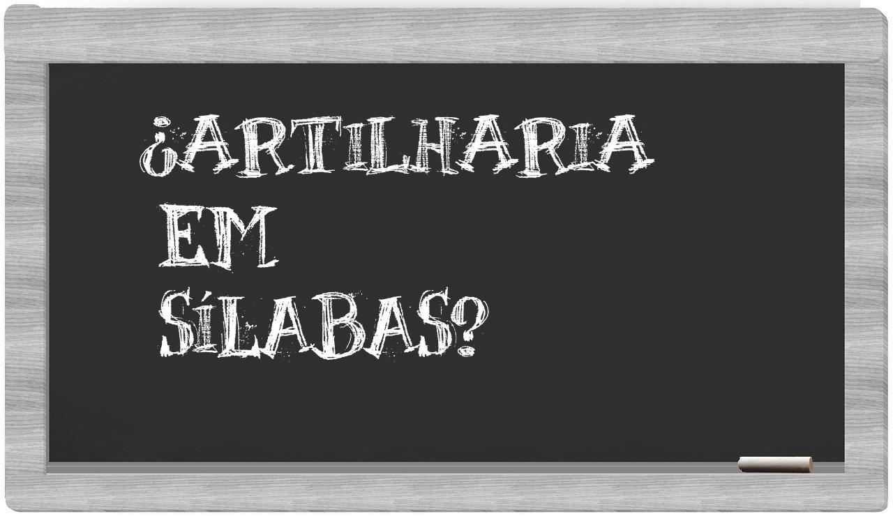 artilharia in syllables