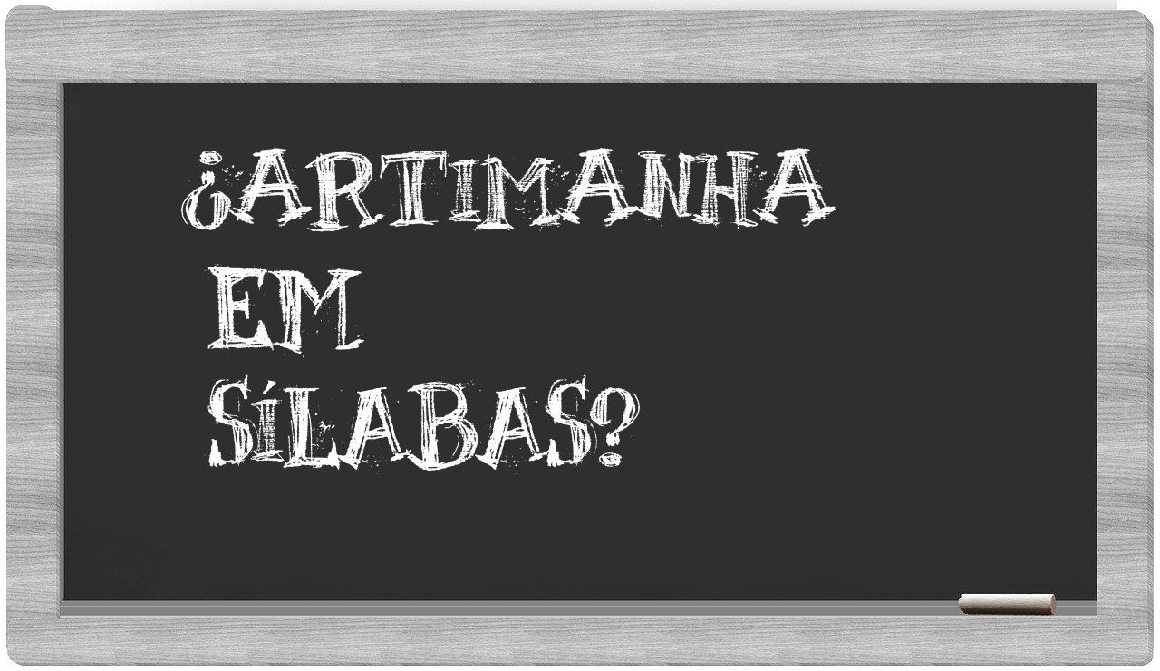 artimanha in syllables
