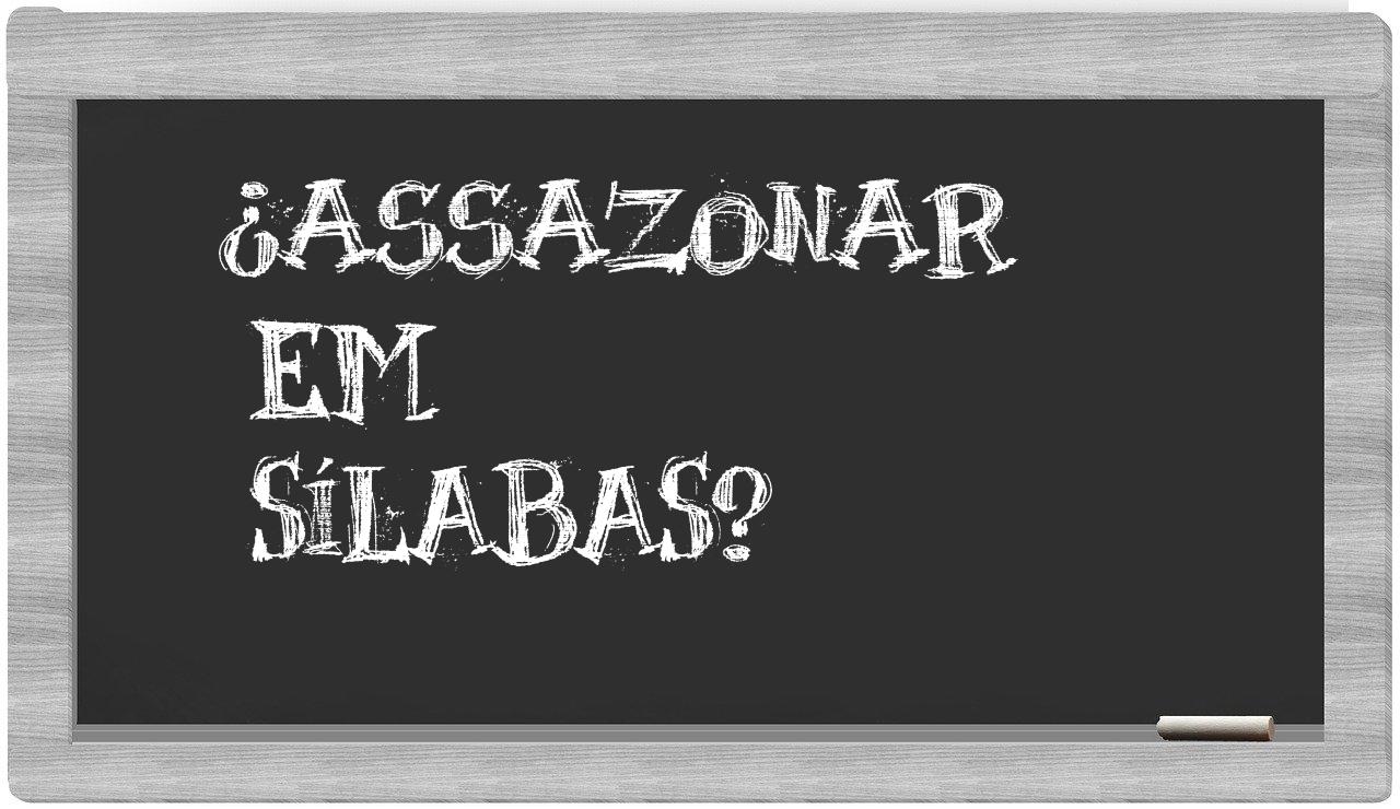 assazonar in syllables