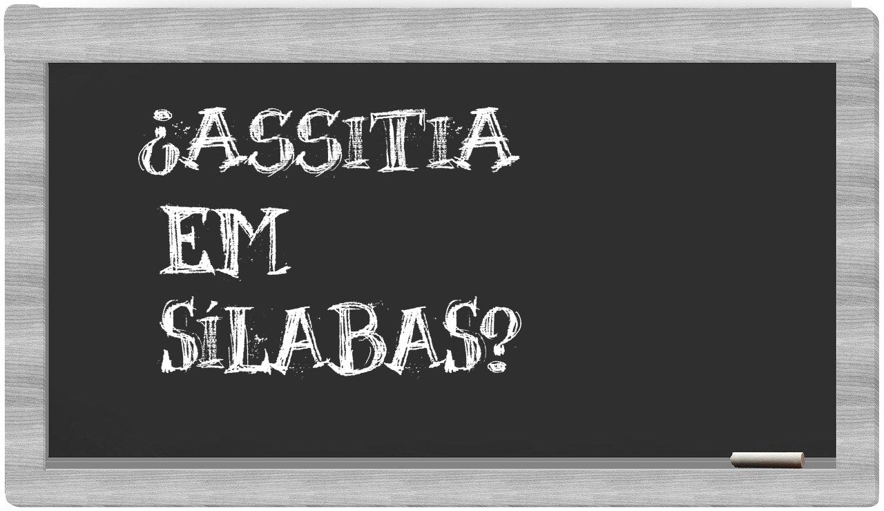¿assitia en sílabas?