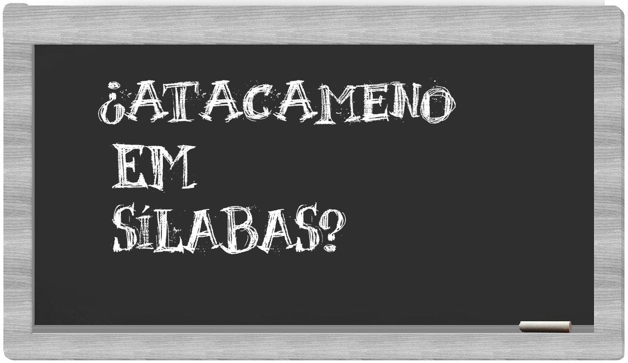 atacameno in syllables