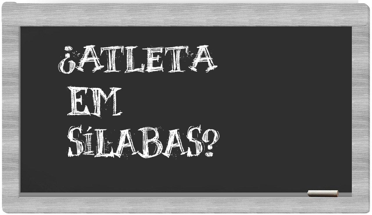 atleta in syllables