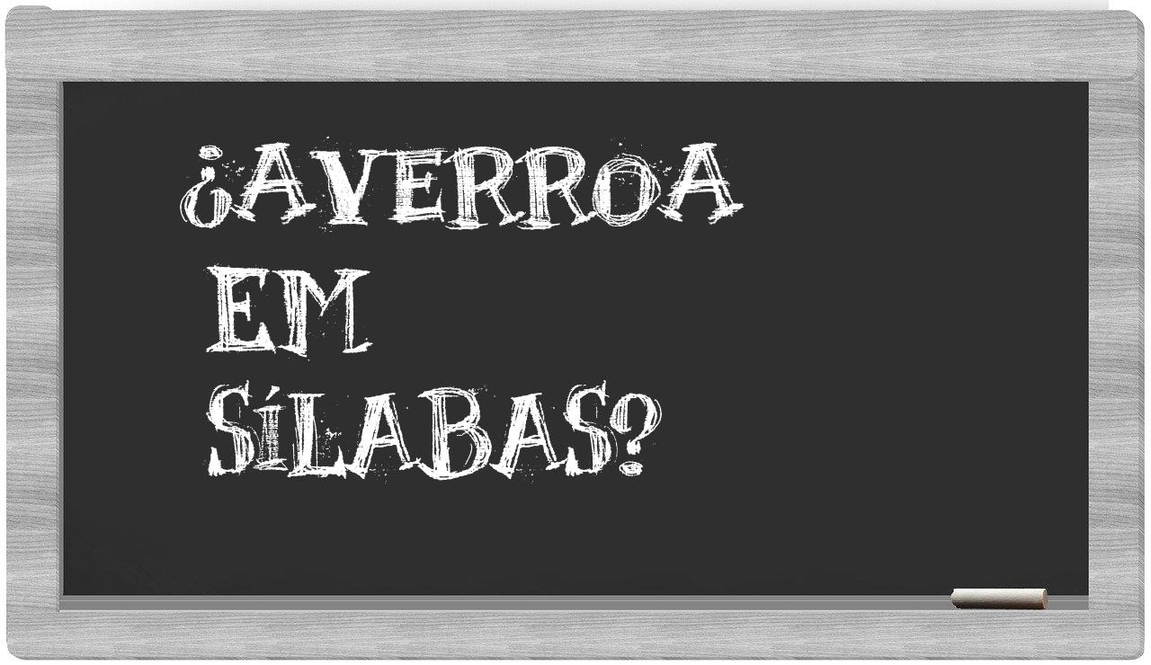 averroa in syllables