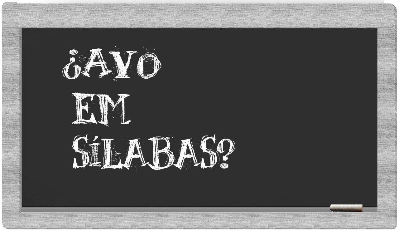 avo in syllables