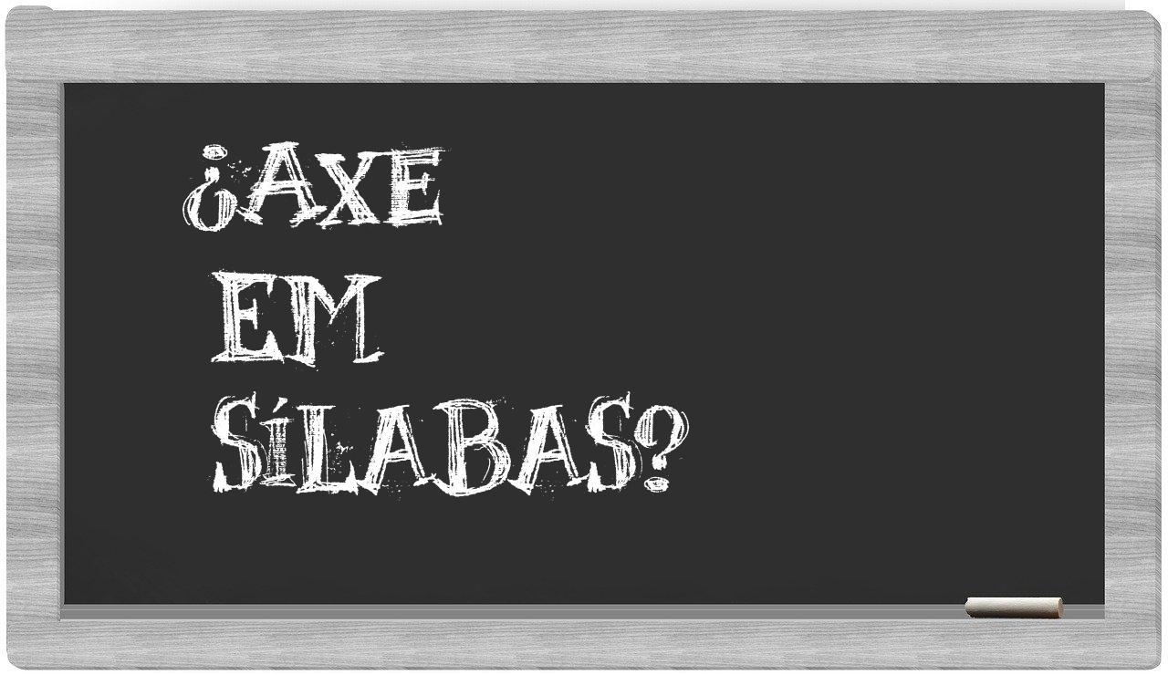 axe in syllables