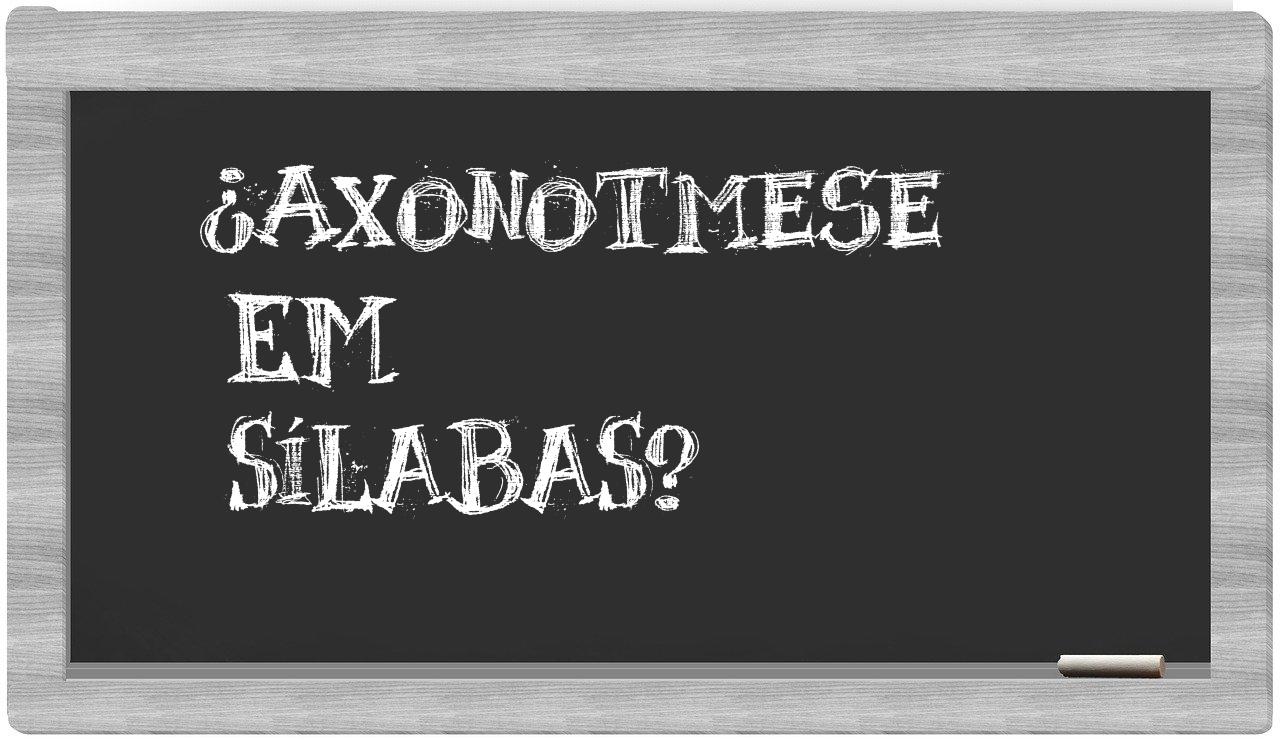 axonotmese in syllables