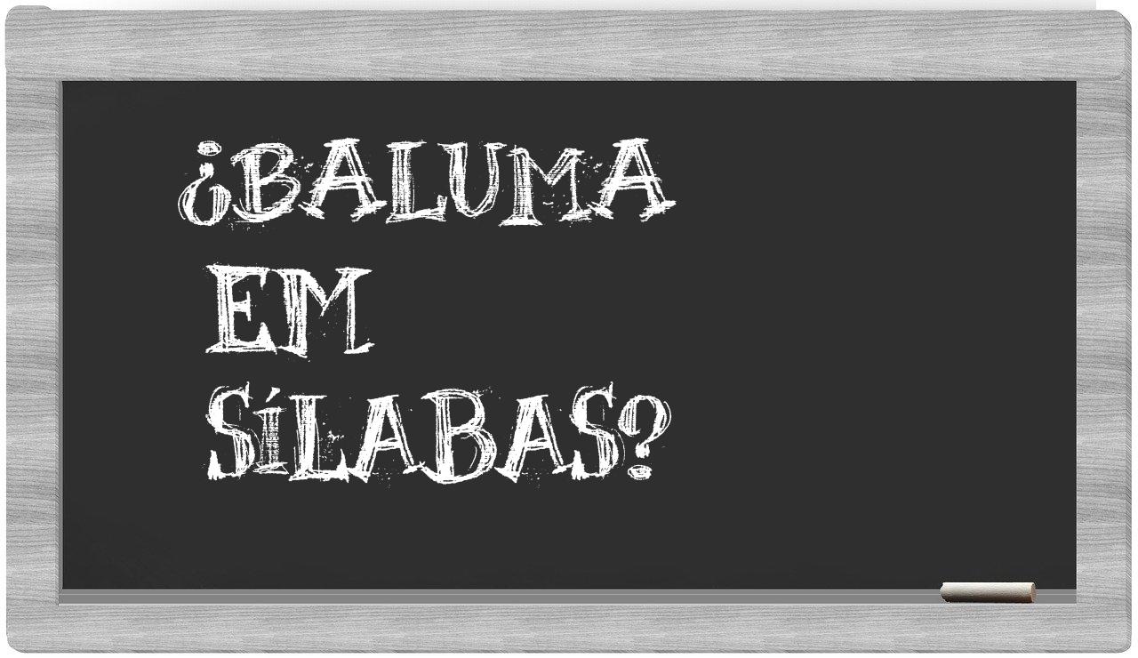 baluma in syllables