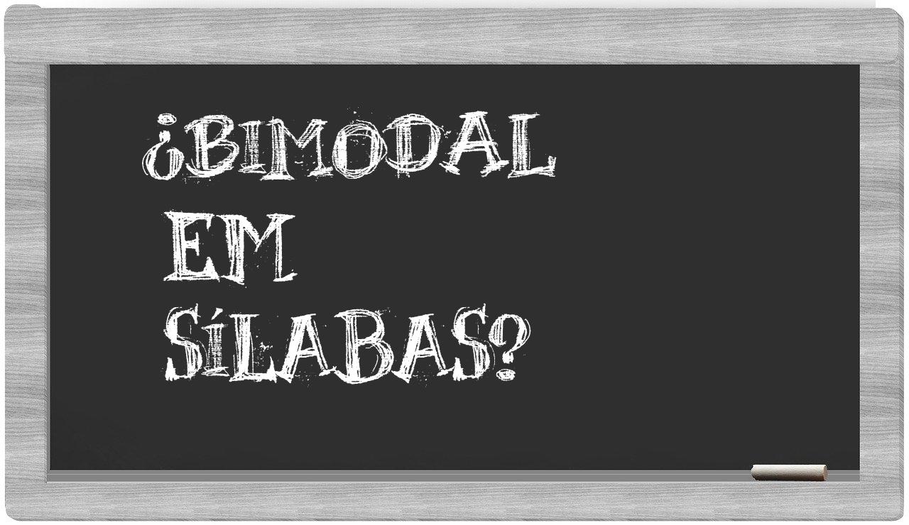 bimodal in syllables