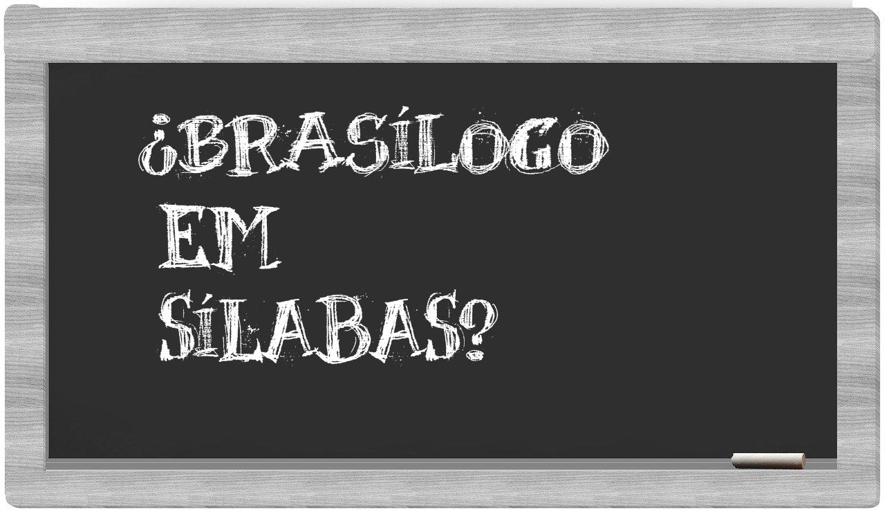 brasílogo in syllables