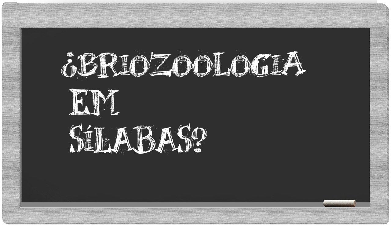 briozoologia in syllables