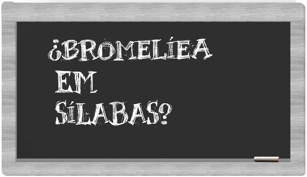 bromelíea in syllables