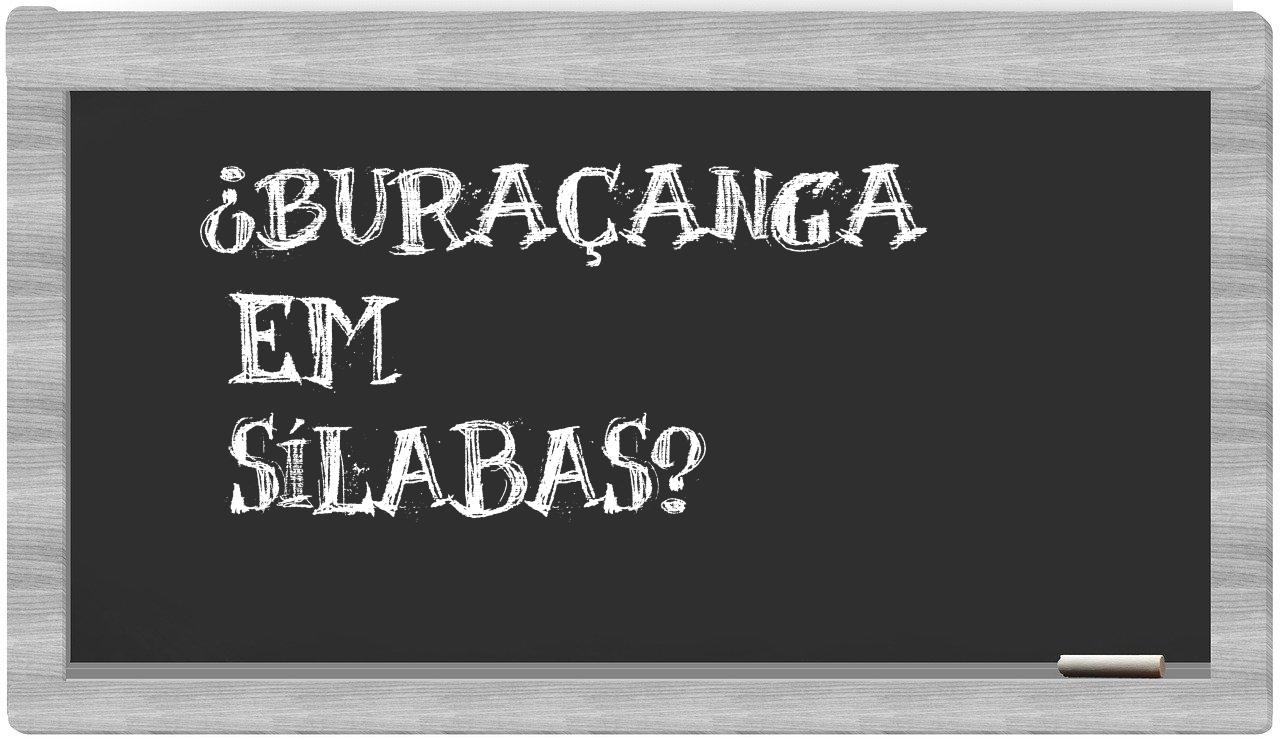¿buraçanga en sílabas?