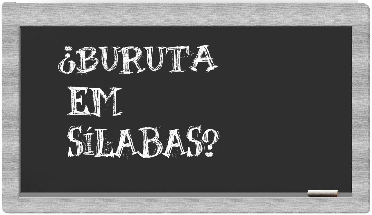 buruta in syllables