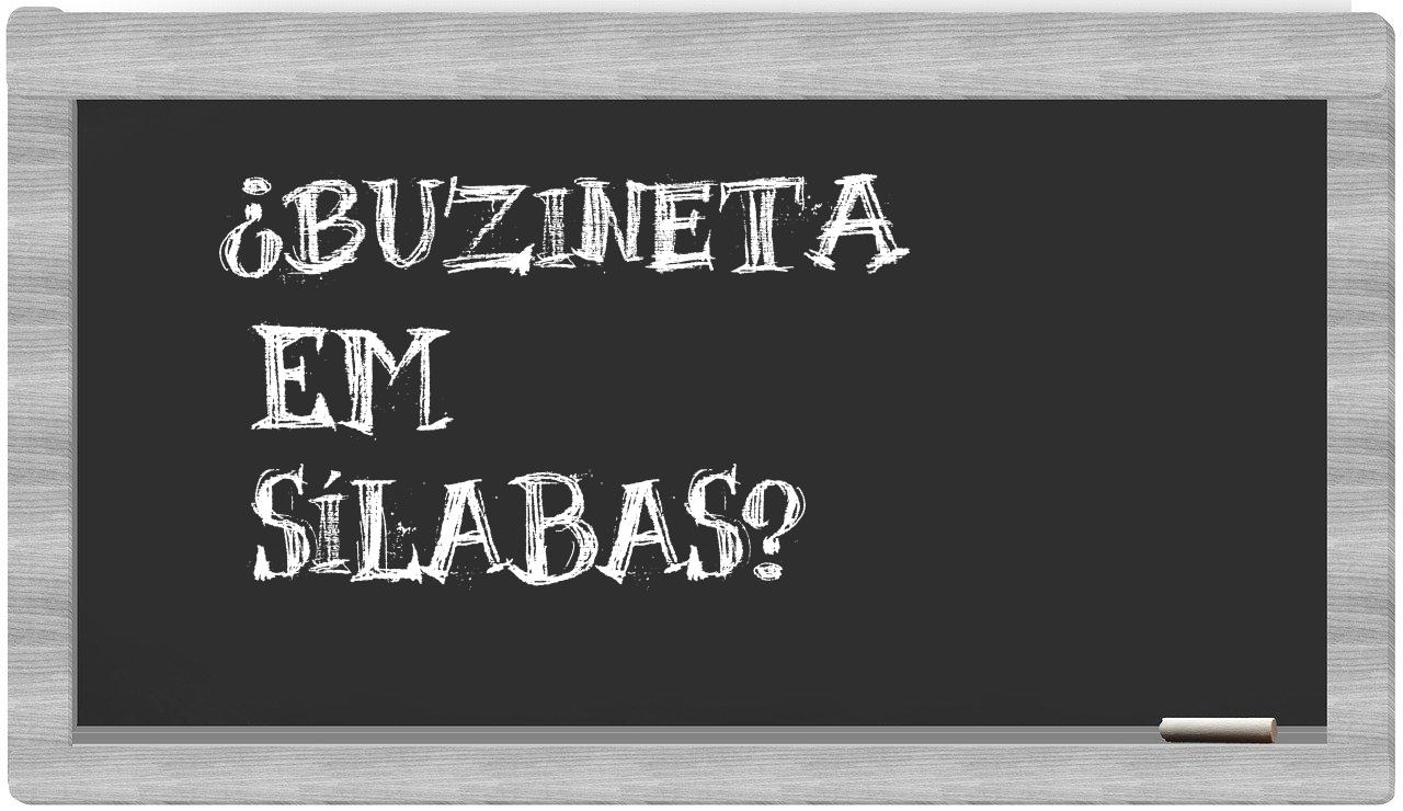 buzineta in syllables