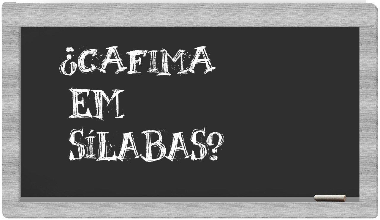 cafima in syllables