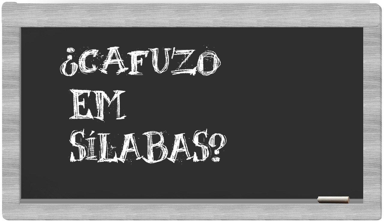 ¿cafuzo en sílabas?