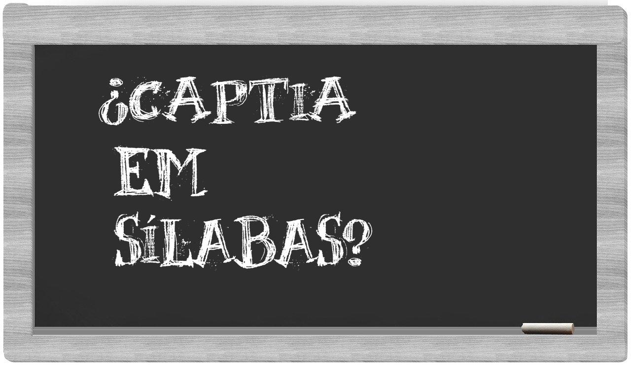 captia in syllables