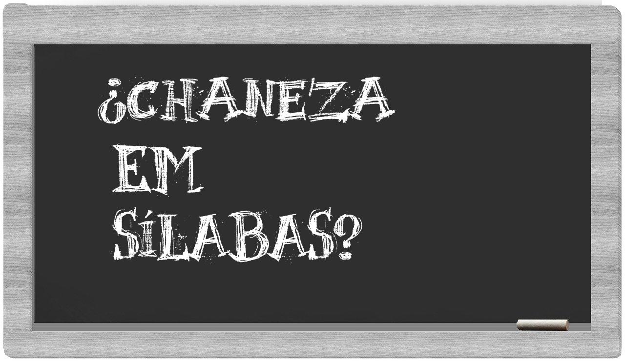 chaneza in syllables