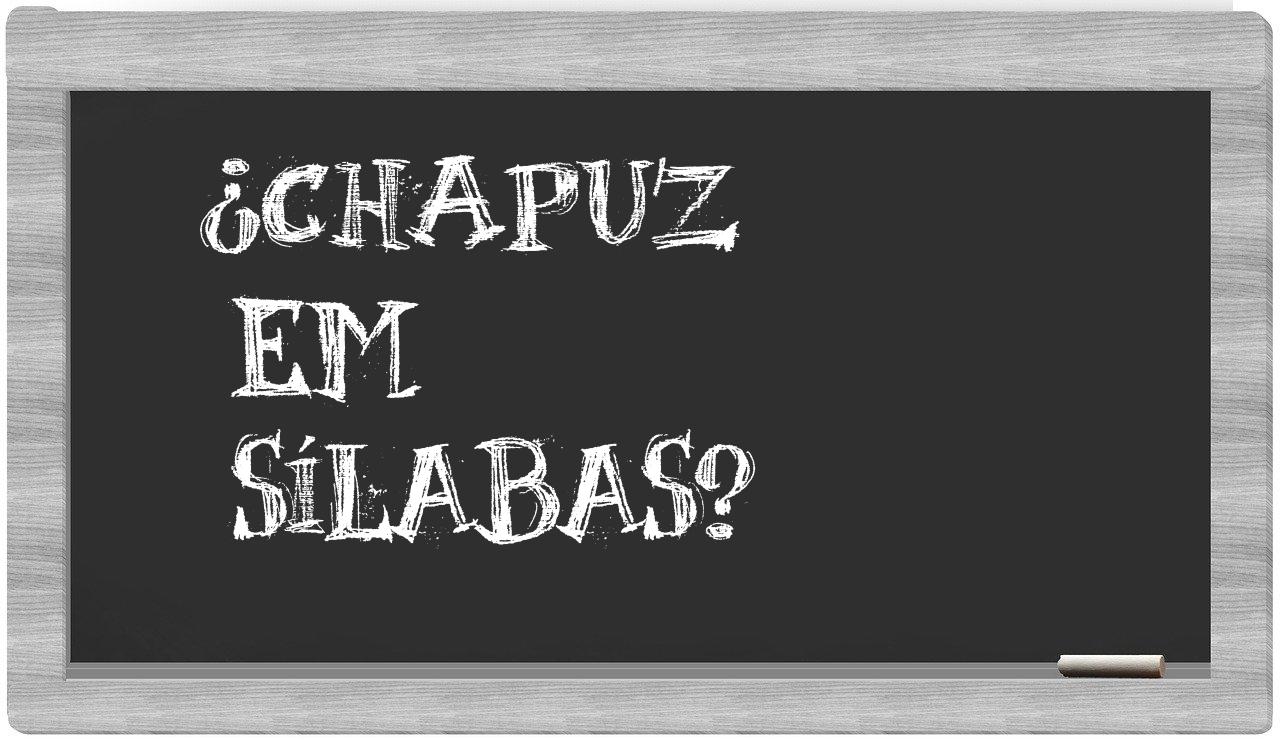 ¿chapuz en sílabas?